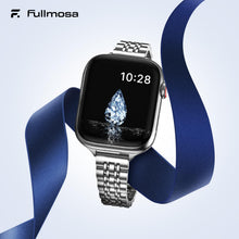 Carica l'immagine nel visualizzatore di Gallery, Fullmosa Cinturino Acciaio per Apple Watch 40mm/42mm Serie 12 11 10/41mm