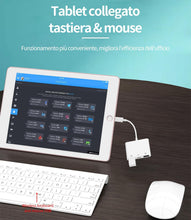 Carica l'immagine nel visualizzatore di Gallery, Adattatore Lightning USB 3.0 Per Apple iPhone iPad (3 in 1) Ricarica Cavo OTG Da Camera Chiavetta Lettore Schede Tastier