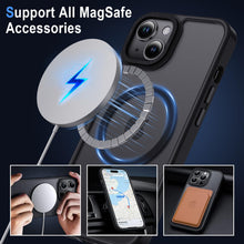 Carica l'immagine nel visualizzatore di Gallery, XTCASE Cover Magnetica per iPhone 14 Traslucida Opaca, Nero