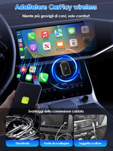 Carica l'immagine nel visualizzatore di Gallery, Adattatore CarPlay Wireless 2026, USB/Type-C, Connessione Rapida, iOS 12+
