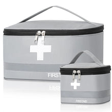 Carica l'immagine nel visualizzatore di Gallery, Cozary 2 Pezzi Kit Pronto Soccorso Vuota, Grande &amp; Piccolo Cassetta Pronto Soccorso, Impermeabile Porta Medicine da Viag