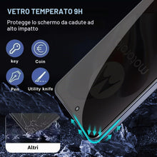 Carica l'immagine nel visualizzatore di Gallery, Holilo Anti Spy Vetro Temperato per Motorola Moto Edge 50 Neo/Edge 60 Neo Privacy Pellicola Protettiva, 2 Pezzi Pellicol