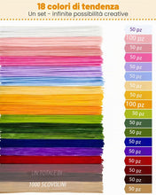 Carica l'immagine nel visualizzatore di Gallery, 1000 pz Scovolini Colorati per Lavoretti di Fiori - Pipe Cleaner flower kit,18 Colori Scovolini Ciniglia con Accessori C
