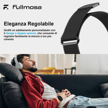 Carica l'immagine nel visualizzatore di Gallery, Fullmosa Cinturino Milanese Acciaio per Apple Watch 44mm 46mm 40mm 45mm