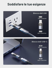 Carica l'immagine nel visualizzatore di Gallery, JSAUX blocco dati USB e USB C, solo ricarica, confezione da 4, grigio