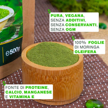 Carica l'immagine nel visualizzatore di Gallery, Polvere di Foglie di Moringa Oleifera BIO 1kg | Vitamine, Capelli e Pelle