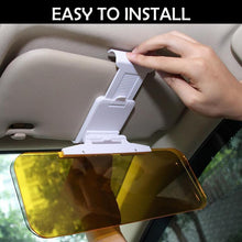 Carica l'immagine nel visualizzatore di Gallery, Estensione parasole per auto, 2 in 1, per giorno e notte, visiera parasole regolabile, antiriflesso e raggi UV, protezio