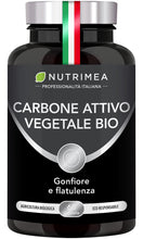 Carica l'immagine nel visualizzatore di Gallery, Carbone Vegetale Per Gonfiore Pancia I Biologico | 60 Capsule | Nutrimea