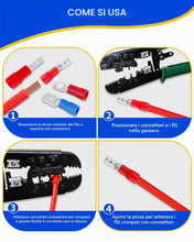 Carica l'immagine nel visualizzatore di Gallery, Set da 280 capicorda elettrici – 15 tipi di faston elettrici isolati maschio e femmina, assortimento di capicorda elettr