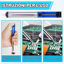 Carica l'immagine nel visualizzatore di Gallery, 5 Pezzi Dissaldatore Aspira Stagno, Treccia Dissaldante, Succhiastagno, Pompe Dissaldanti, Succhia Stagno, Pompa Dissald