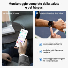 Carica l'immagine nel visualizzatore di Gallery, Smartwatch Uomo Donna, Orologio Smartwatch con LED Torcia, Effettua/Risposta Chiamate, Orologio Intelligente con DIY Qua