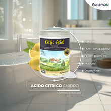 Carica l'immagine nel visualizzatore di Gallery, Nortembio Acido Citrico Acido Citrico Anidro Concentrato 100 % Puro Certificato – Pulizia Domestica Multiuso – Senza OGM