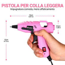 Carica l'immagine nel visualizzatore di Gallery, DEKOPRO Pistola per colla a caldo: mini pistola in silicone fai-da-te da 20 W, pistola per colla a caldo con 30 bastonci