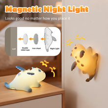 Carica l'immagine nel visualizzatore di Gallery, Euakee Luce Notturna a Forma di Drago, Lampada Notturna Bambini, 7 Colori, Tocco Portatile 1200mAh Batteria Lampada&amp;Timi