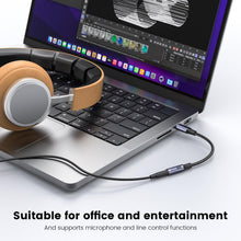 Carica l'immagine nel visualizzatore di Gallery, MOSWAG Adattatore USB C Jack Adattatore Cuffie con DAC in Nylon Intrecciato