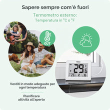 Carica l'immagine nel visualizzatore di Gallery, MEBUS 01074 Termometro digitale per interni ed esterni, Funzione minimo/massimo, Bianco