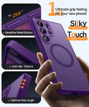 Carica l'immagine nel visualizzatore di Gallery, CANSHN Magnetica Cover per Samsung Galaxy S23 Ultra (6.8 Pollici), [Protezione Completa Della Fotocamera] Custodia Trasl