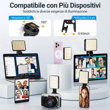 Carica l'immagine nel visualizzatore di Gallery, 128 Luce per Foto, 3000mAh Magnetica Luce per Video con 3 Modalità e 10 Livelli di Luminosità, 3000-6500K Luci Fotografi