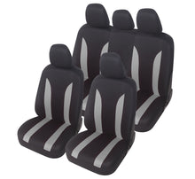 Carica l'immagine nel visualizzatore di Gallery, Auto Accessori Lupex - Copri sedili Auto Universali LS09 | Colore Grigio | Set Anteriori e Posteriori | Poliestere | No 