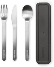Carica l'immagine nel visualizzatore di Gallery, Brabantia Make &amp; Take Set Posate con Custodia, Dark Grey