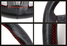 Carica l'immagine nel visualizzatore di Gallery, Coprivolante auto universale in pelle bovina da cucire, rivestimento protettivo per volante 37-38 cm con ago e filo, ele
