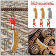 Carica l'immagine nel visualizzatore di Gallery, Flintronic 3 Pezzi Spazzole Metalliche, Set di Spazzole Metalliche da 250mm, Ottone in Acciaio Inossidabile Spazzole, Pu