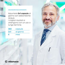 Carica l'immagine nel visualizzatore di Gallery, MSM Integratori per Capelli e Ossa + Vitamina C, 360 Capsule per 6 Mesi (MSM Polvere Puro al 99,9%), Metilsulfonilmetano