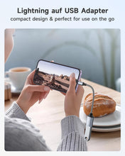 Carica l'immagine nel visualizzatore di Gallery, RAVIAD Adattatore Lightning a USB [Certificato MFi], Lightning a USB Adattatori Cavo OTG iOS per iPhone/i-Pad, Cavo USB3