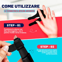 Carica l'immagine nel visualizzatore di Gallery, Tutore Dito a Scatto Ideato da Medici – Stecca per Dito Medio, Anulare, Indice e Mignolo – Supporto Imbottito per Raddri