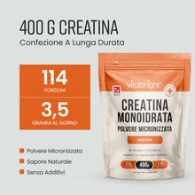 Carica l'immagine nel visualizzatore di Gallery, Creatina Monoidrata in Polvere Micronizzata | Busta da 400g | 114 Porzioni | Creatina Monohidrato Polvere Ultra Fine 200