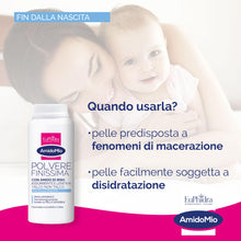 Carica l'immagine nel visualizzatore di Gallery, Euphidra - AmidoMio, Polvere Finissima, 40% Amido di Riso, Azione Lenitiva e Rinfrescante, Mantiene la Pelle Asciutta e 