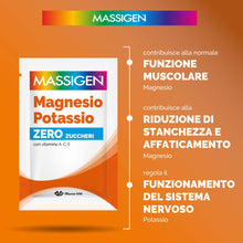 Carica l'immagine nel visualizzatore di Gallery, Massigen - Magnesio e Potassio Zero Zuccheri, Gusto Arancia Rossa, Integratore a Ridotto Contenuto Calorico con Sali Min