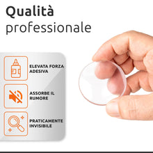 Carica l'immagine nel visualizzatore di Gallery, ECENCE Fermaporta Adesivo Paracolpi Muro 6 pezzi 50mm Trasparente