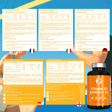 Carica l'immagine nel visualizzatore di Gallery, Vitamina D3 K2 4000 UI – 365 Capsule Molli - Vitamina D ad Alto Dosaggio