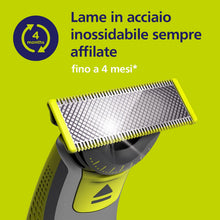 Carica l'immagine nel visualizzatore di Gallery, Philips OneBlade QP430/60 - Testine originali a 360 lame, compatibili con tutti i rasoi e tagliabordi elettrici OneBlade