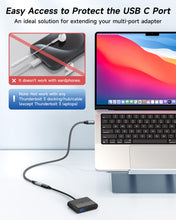 Carica l'immagine nel visualizzatore di Gallery, RAVIAD Prolunga USB C Maschio Femmina 50CM, 100W Cavo USB 3.2 Prolunga