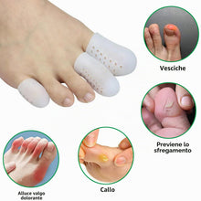 Carica l'immagine nel visualizzatore di Gallery, Protezione alluce,10 Pezzis Protezione Dita Piedi Silicone,Copri Piedi Traspiranti,per Previene la formazione di calli e