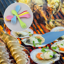 Carica l'immagine nel visualizzatore di Gallery, 6 Pezzi Spork in plastica, Spork da campeggio portatile e riutilizzabile Posate da campeggio in plastica tutto in legger