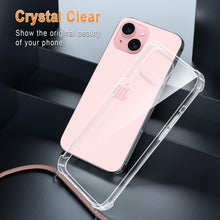 Carica l'immagine nel visualizzatore di Gallery, XTCASE Cover Trasparente per iPhone 15 con Cordino, Oro Rosa