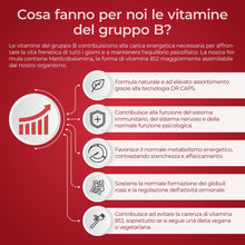 Carica l'immagine nel visualizzatore di Gallery, Bandini® Vitamina B-Complex DR CAPS ad Alto Dosaggio, 60 Capsule (2 Mesi)