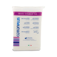 Carica l'immagine nel visualizzatore di Gallery, Cotton Plus MAXI VISAGE 50 pz. - LINEA BEAUTY | DISCHETTI PRETAGLIATI 100% PURO COTONE | Dischetti struccanti per la pul
