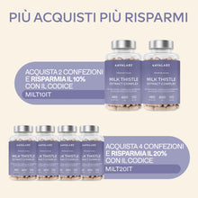 Carica l'immagine nel visualizzatore di Gallery, Cardo Mariano Fegato 80% Silimarina | Integratore Fegato e Intestino, 600mg Estratto di Cardo Mariano Tarassaco e Carcio