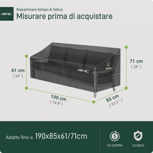 Carica l'immagine nel visualizzatore di Gallery, AWNIC Telo Copridivano 3 Posti da Esterno Impermeabile, Resistente ai Raggi UV e agli Strappi Copertura Divano Esterno d