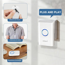 Carica l'immagine nel visualizzatore di Gallery, Allarme Anziani e Cercapersone Wireless – Pulsante SOS di Emergenza con Campanello da Interno e Monitoraggio Remoto per 