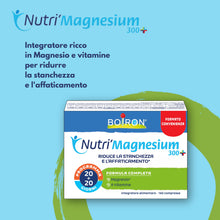 Carica l'immagine nel visualizzatore di Gallery, Nutri'Magnesium 300+ - Magnesio, Vitamine B ed E, 160 Compresse