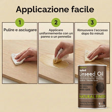 Carica l'immagine nel visualizzatore di Gallery, Materialix Olio di lino bollito, impregnazione naturale per legno, asciugatura rapida, impermeabile, 1L