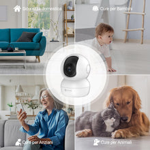 Carica l'immagine nel visualizzatore di Gallery, EZVIZ TY2 Telecamera da Interno Wifi IP Camera 1080p Grandangolare Visione Notturna Avviso Movimento Audio ad due vie Gr