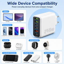 Carica l'immagine nel visualizzatore di Gallery, Caricatore USB C 240 W 6 porte, 3 USB-C + 3 USB-A, PD PPS QC