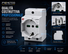 Carica l'immagine nel visualizzatore di Gallery, Kit Prese Schuko Modulari DIN TS35 Professionali 16A 230V – Prese Universali P40 per Quadro Elettrico – Compatibili Spin