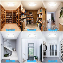 Carica l'immagine nel visualizzatore di Gallery, Plafoniera LED a soffitto dimmerabile con sensore di movimento e telecomando, 24W 2400Lm Lampadario con Sensore 5.8G Rad